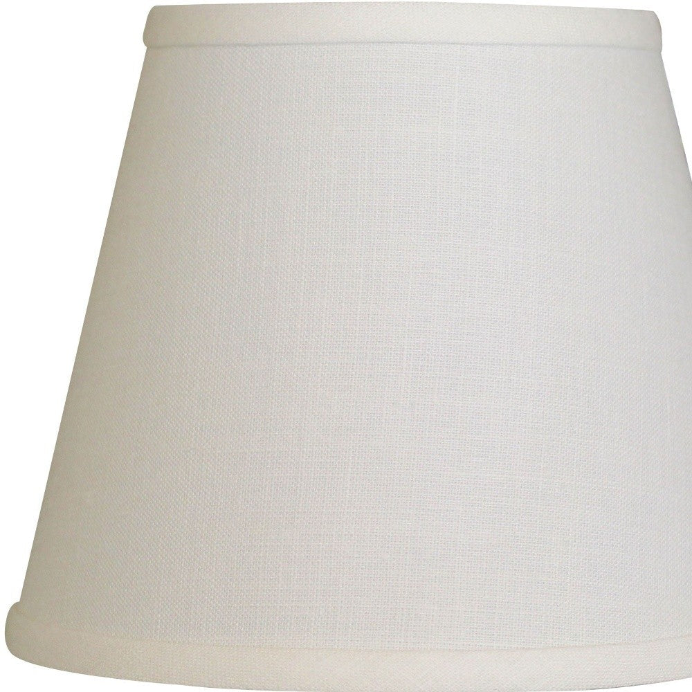 HomeRoots 8" Hardback Empire Linen Lampshade in White Finish