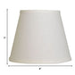 HomeRoots 8" Hardback Empire Linen Lampshade in White Finish
