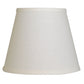 HomeRoots 8" Hardback Empire Linen Lampshade in White Finish