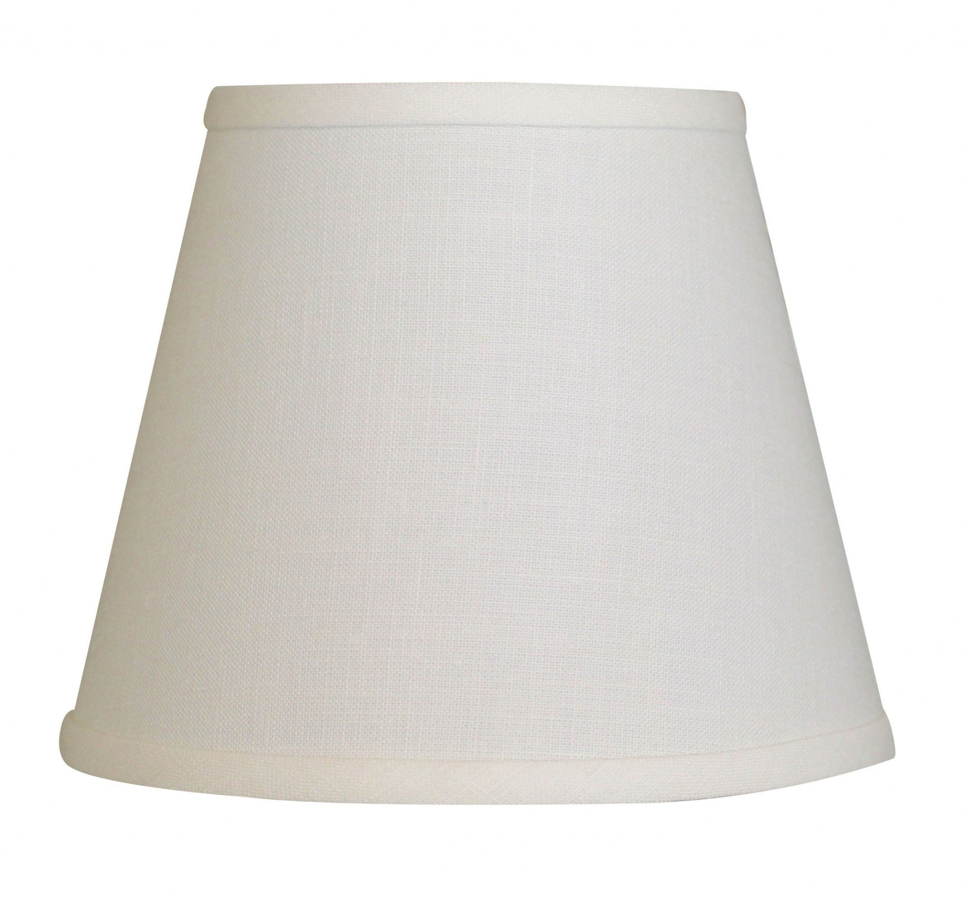 HomeRoots 8" Hardback Empire Linen Lampshade in White Finish
