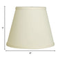 HomeRoots 8" Hardback Empire No Slub Lampshade in Ivory Finish