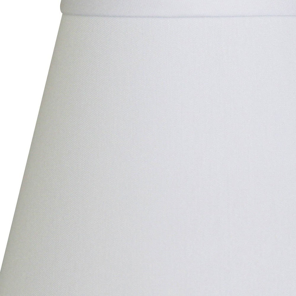 HomeRoots 8" Hardback Empire No Slub Lampshade in White Finish