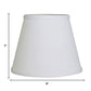 HomeRoots 8" Hardback Empire No Slub Lampshade in White Finish