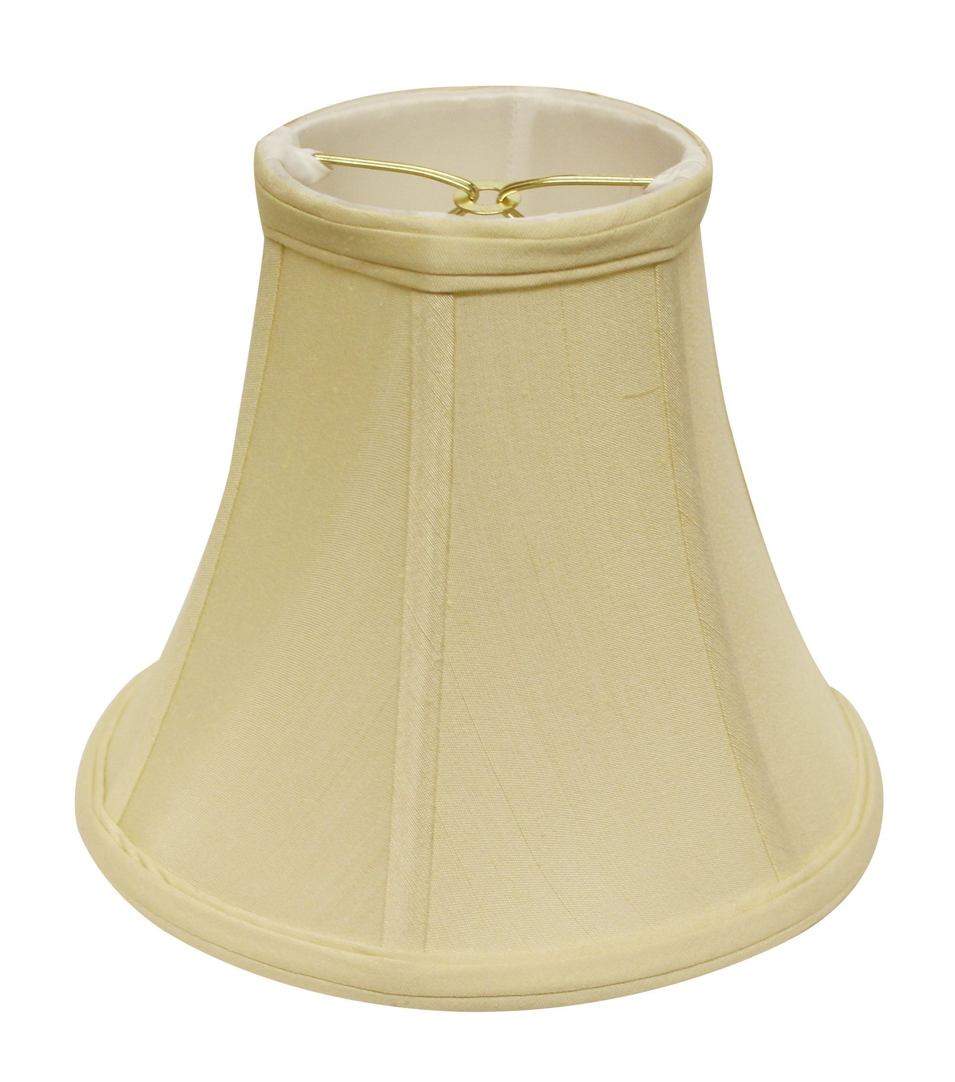 HomeRoots 8" Premium Bell Monay Shantung Lampshade in Antique White Finish