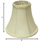 HomeRoots 8" Premium Bell Monay Shantung Lampshade in Ivory Finish
