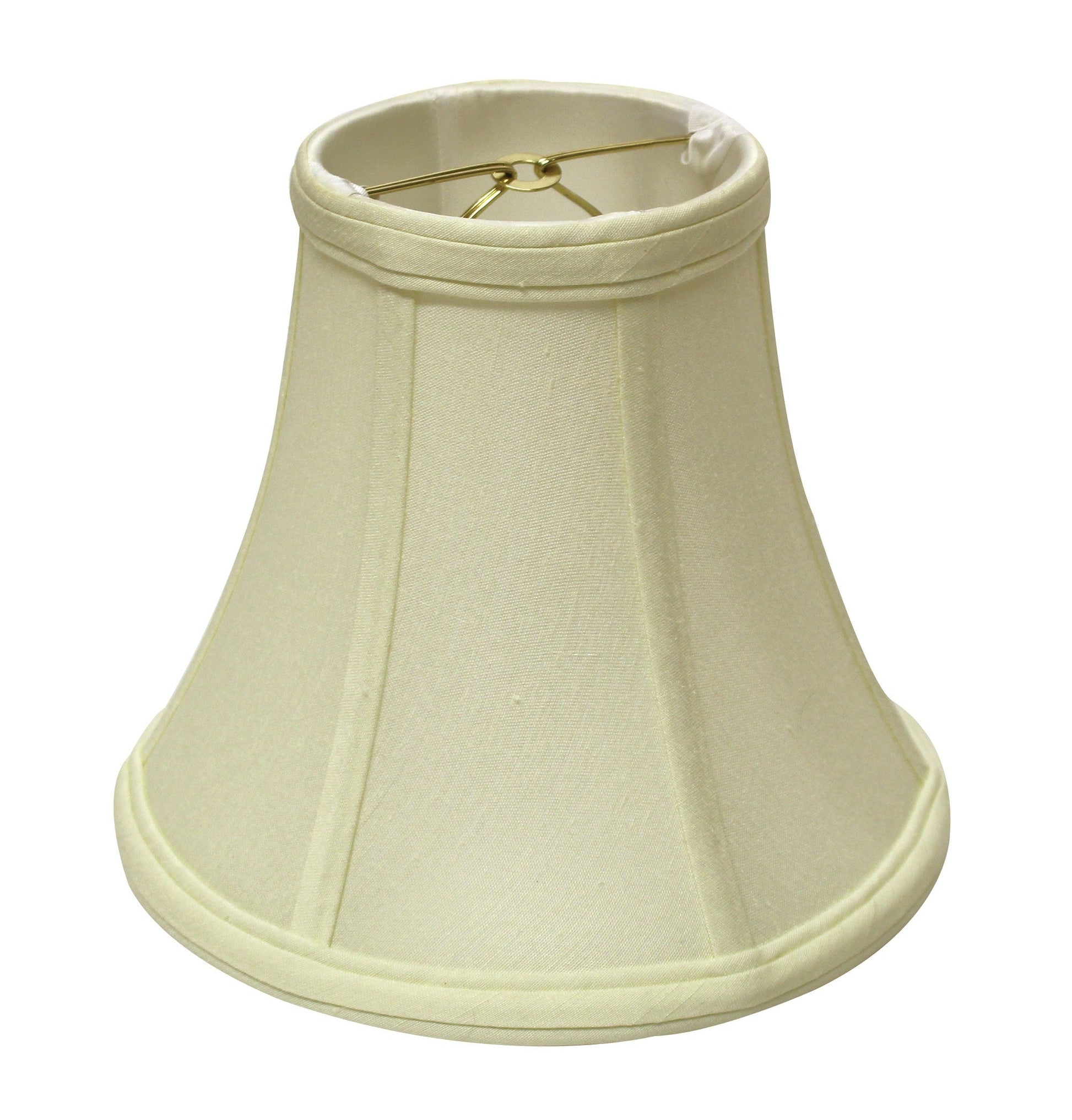 HomeRoots 8" Premium Bell Monay Shantung Lampshade in Ivory Finish
