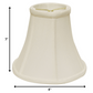 HomeRoots 8" Premium Bell Monay Shantung Lampshade in White Finish