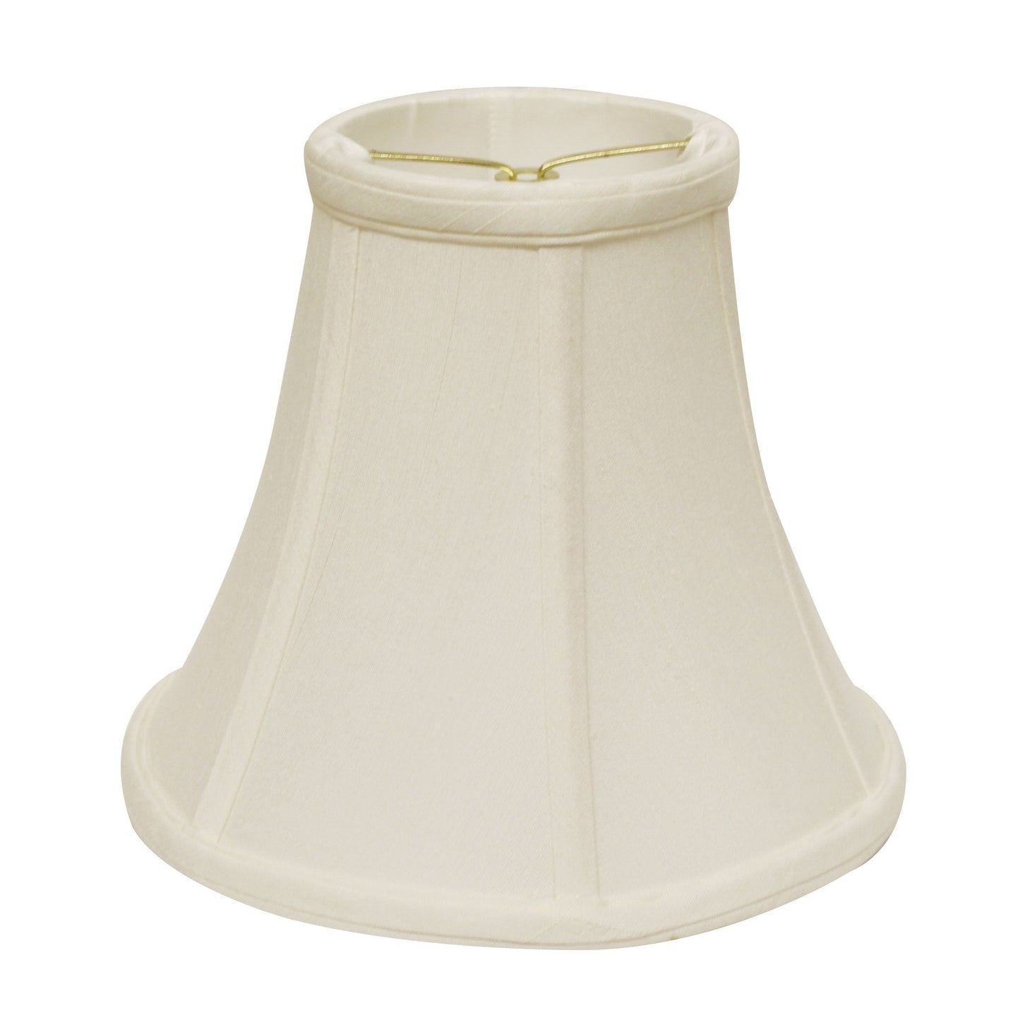 HomeRoots 8" Premium Bell Monay Shantung Lampshade in White Finish