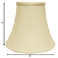 HomeRoots 8" Premium Bell No Slub Lampshade in Ivory Finish