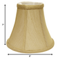 HomeRoots 8" Premium Bell No Slub Lampshade in Pale Brown Finish