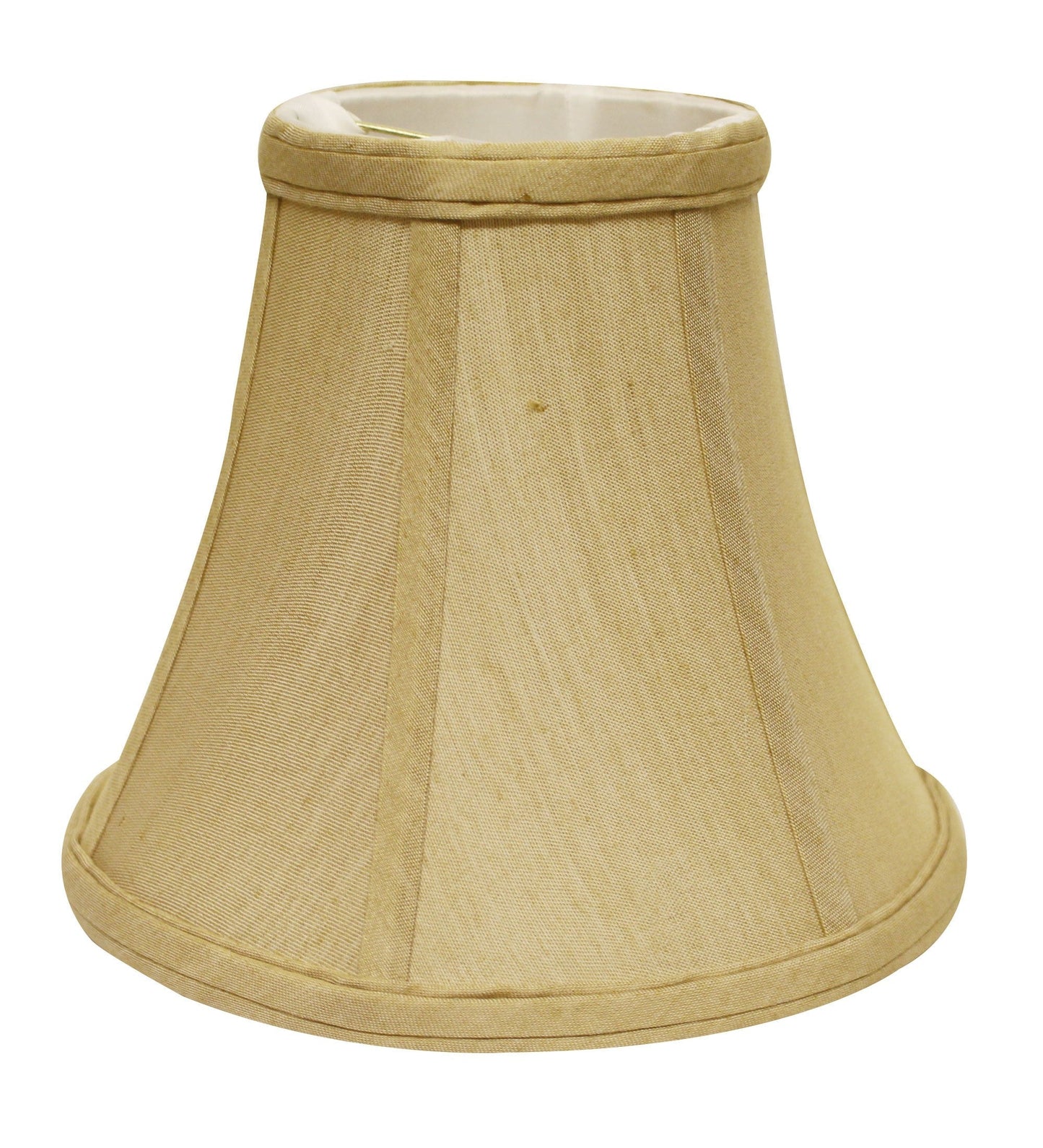 HomeRoots 8" Premium Bell No Slub Lampshade in Pale Brown Finish