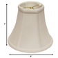 HomeRoots 8" Premium Bell No Slub Lampshade in Snow Finish