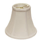 HomeRoots 8" Premium Bell No Slub Lampshade in Snow Finish