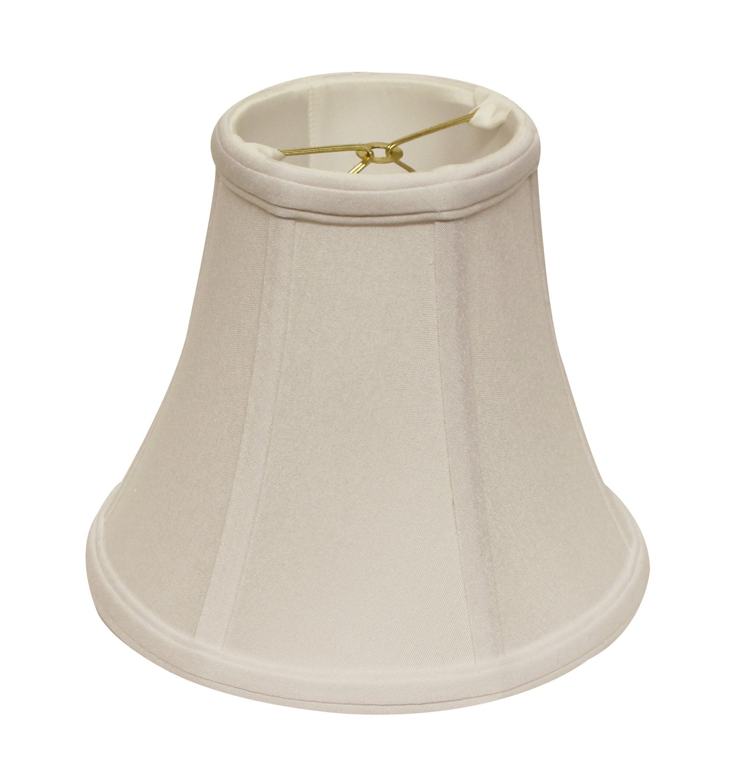 HomeRoots 8" Premium Bell No Slub Lampshade in Snow Finish
