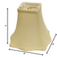 HomeRoots 8" Premium Square Monay Shantung Lampshade in Antique White Finish