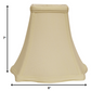 HomeRoots 8" Premium Square Monay Shantung Lampshade in Ivory Finish