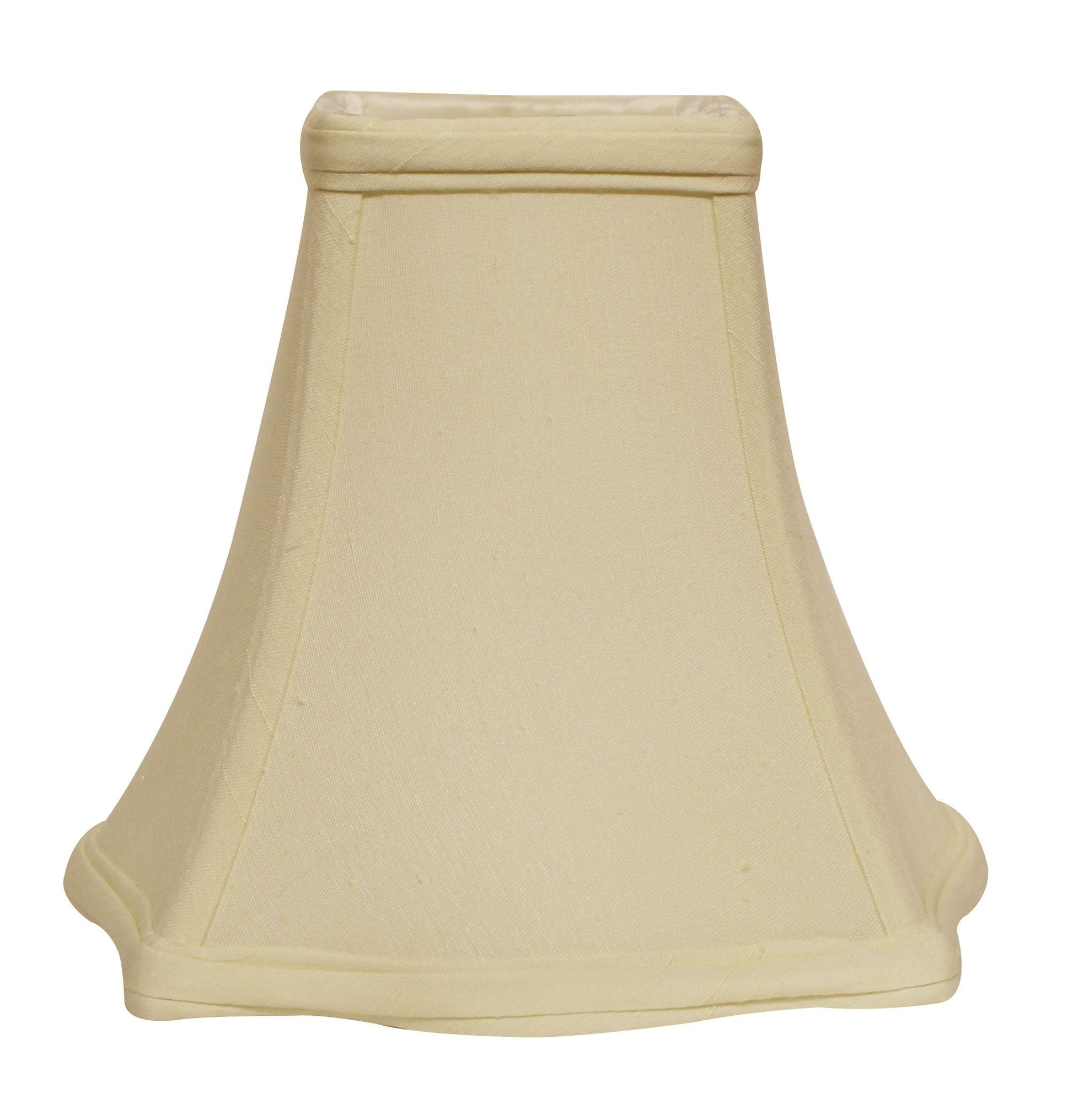 HomeRoots 8" Premium Square Monay Shantung Lampshade in Ivory Finish