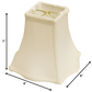 HomeRoots 8" Premium Square Monay Shantung Lampshade in White Finish