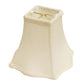 HomeRoots 8" Premium Square Monay Shantung Lampshade in White Finish