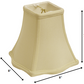 HomeRoots 8" Premium Square No Slub Lampshade in Ivory Finish