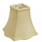 HomeRoots 8" Premium Square No Slub Lampshade in Ivory Finish