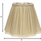 HomeRoots 8" Slanted Fancy Square Shantung Lampshade in Pearl Grey Finish