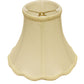 HomeRoots 8" Slanted Scallop Bell Monay Shantung Lampshade in Ivory Finish