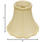 HomeRoots 8" Slanted Scallop Bell Monay Shantung Lampshade in Ivory Finish