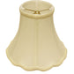 HomeRoots 8" Slanted Scallop Bell Monay Shantung Lampshade in Ivory Finish