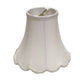 HomeRoots 8" Slanted Scallop Bell Monay Shantung Lampshade in White Finish