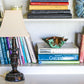 HomeRoots 8" Square Bell No Slub Lampshade in Slate Grey Finish