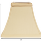 HomeRoots 8" Square Bell No Slub Lampshade in Slate Grey Finish