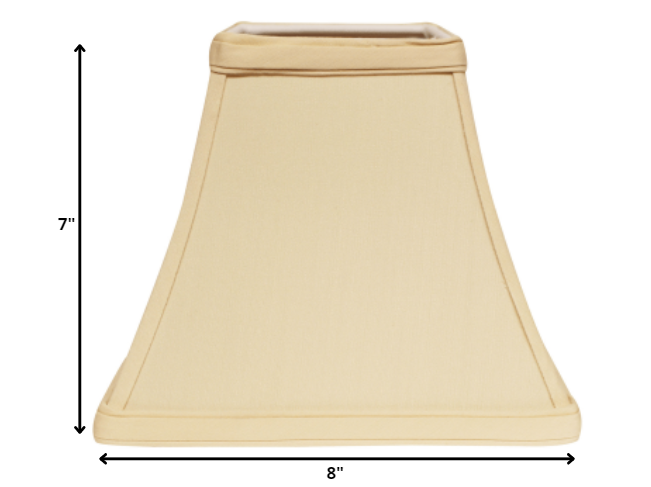 HomeRoots 8" Square Bell No Slub Lampshade in Slate Grey Finish
