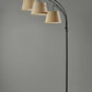 HomeRoots 82" Three Light Tree Floor Lamp With Beige Solid Color Empire Shade in Antique Bronze Finish