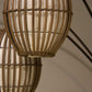 HomeRoots 82" Three Light Tree Floor Lamp With Off White Solid Color Cage Shade in Black Finish