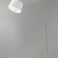 HomeRoots 83" Arc Floor Lamp With White Empire Shade and Brushed Steel Finish