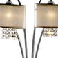 HomeRoots 88" Steel Four Light Arched Floor Lamp With Crystal Shade in Silver Finish