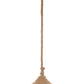 HomeRoots 8.5" x 8.5" x 47" Rope Pendant Lamp With Beige and Black Finish
