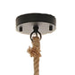 HomeRoots 8.5" x 8.5" x 47" Rope Pendant Lamp With Beige and Black Finish