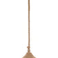 HomeRoots 8.5" x 8.5" x 47" Rope Pendant Lamp With Beige and Black Finish