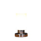 HomeRoots 9" Bedside Table Lamp With White Drum Shade in Silver Finish