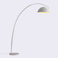 HomeRoots 91" Steel Arched Floor Lamp in White Finish