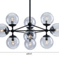 HomeRoots Abundant Ceiling Lamp in Black Finish