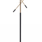 HomeRoots Adjustable Floor Lamp With Black and Gold Finish