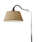 HomeRoots Adjustable Metal Table Lamp With Swing Arm in Dark Bronze Finish