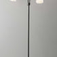 HomeRoots Adjustable Three Light Floor Lamp in Black Nickel Finish With Frosted Inner Shades