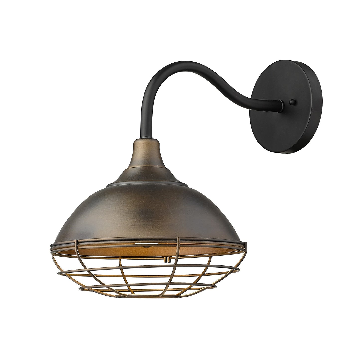 HomeRoots Afton 1-Light Wall Light in Oil Rubbed Bronze Finish