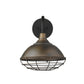 HomeRoots Afton 1-Light Wall Light in Oil Rubbed Bronze Finish
