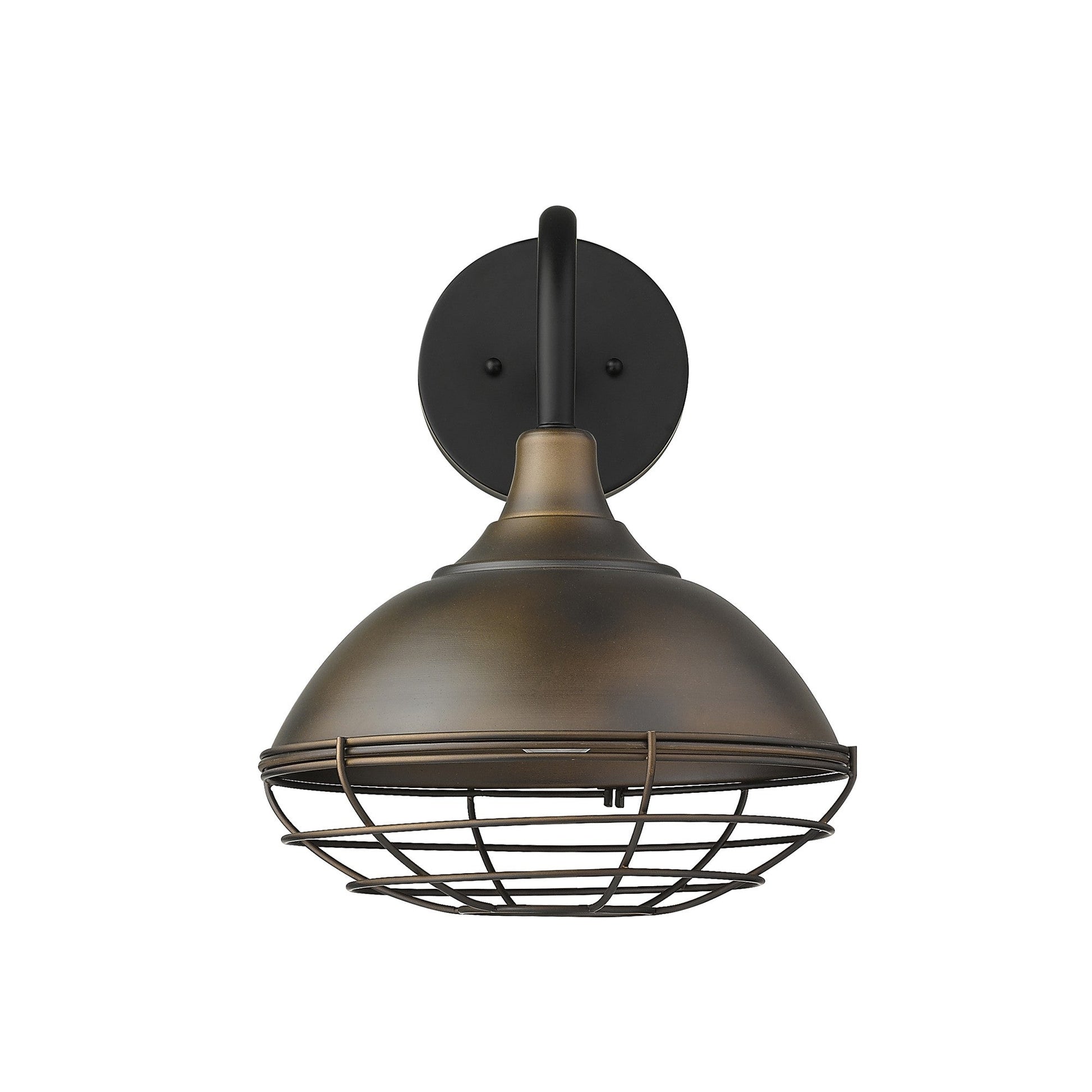 HomeRoots Afton 1-Light Wall Light in Oil Rubbed Bronze Finish