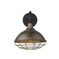 HomeRoots Afton 1-Light Wall Light in Oil Rubbed Bronze Finish
